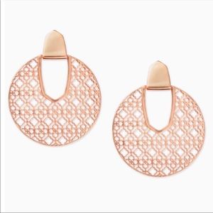 NWT Kendra Scott rosegold Diane filigree earrings